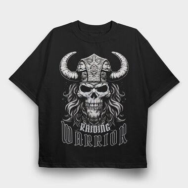 Skull Viking Warrior, Tricou Oversize Barbati (Unisex)