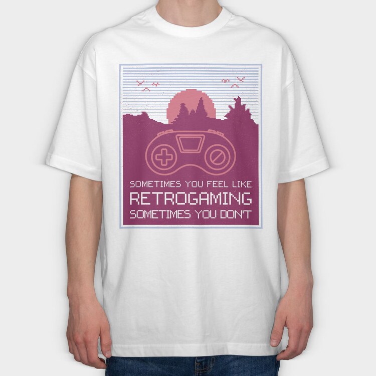 Retrogaming, Tricou Oversize Barbati (Unisex)