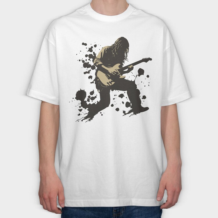 Rockstar Guitarist, Tricou Oversize Barbati (Unisex)
