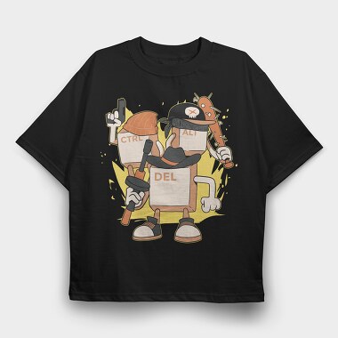 Mafia Keyboard, Tricou Oversize Barbati (Unisex)