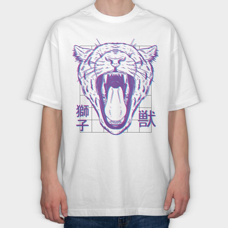 Roaring Lioness Blurred, Tricou Oversize Barbati (Unisex)