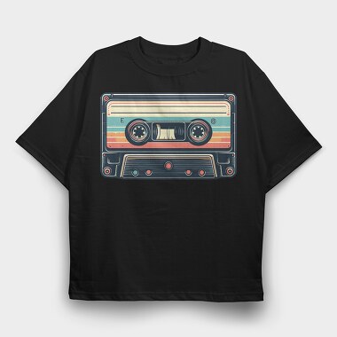 Cassete Vintage, Tricou Oversize Barbati (Unisex)
