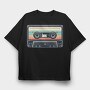 Cassete Vintage, Tricou Oversize Barbati (Unisex)