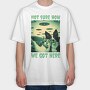 Dog and Cat Ufo, Tricou Oversize Barbati (Unisex)