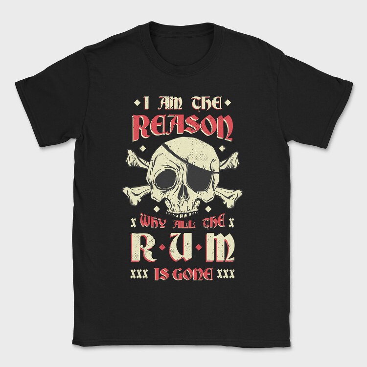 Rum Pirate, Tricou Barbati (Unisex)