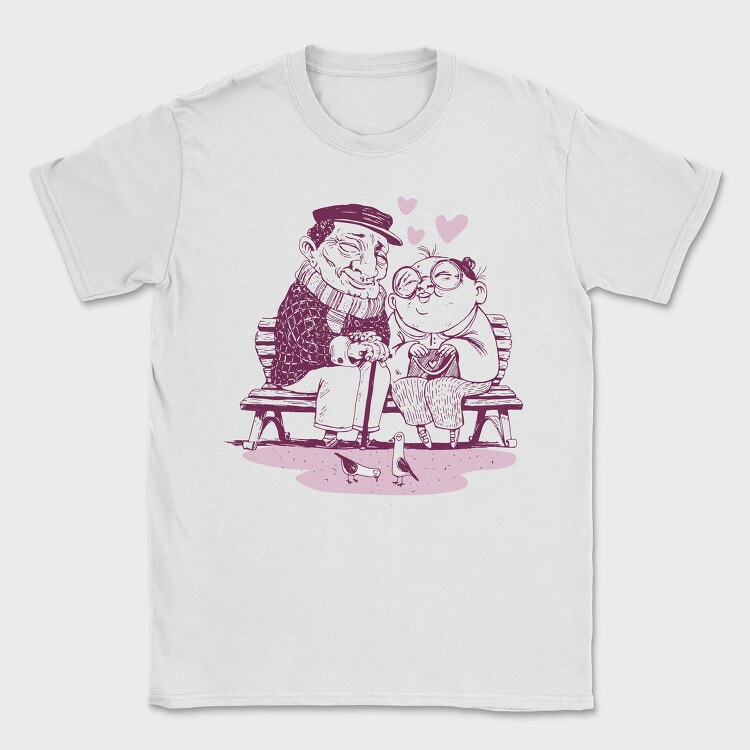 Romantic Old Couple Love Mug, Tricou Barbati (Unisex)