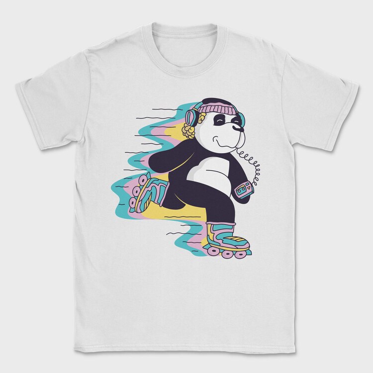 Roller Skating Panda, Tricou Barbati (Unisex)