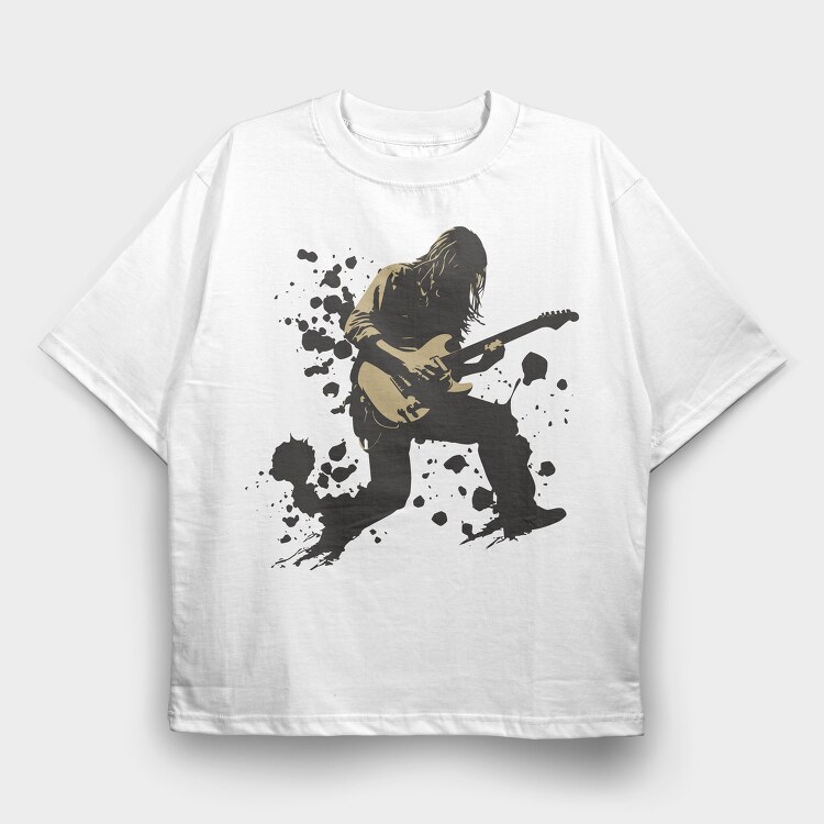 Rockstar Guitarist, Tricou Oversize Barbati (Unisex)