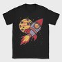 Rocket And Planet Space, Tricou Barbati (Unisex)