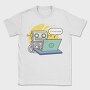 Robot Working On Computer, Tricou Barbati (Unisex)