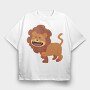 Roaring Lion King, Tricou Oversize Barbati (Unisex)