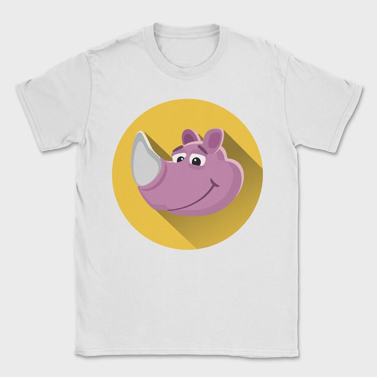 Rhino Smiley, Tricou Barbati (Unisex)