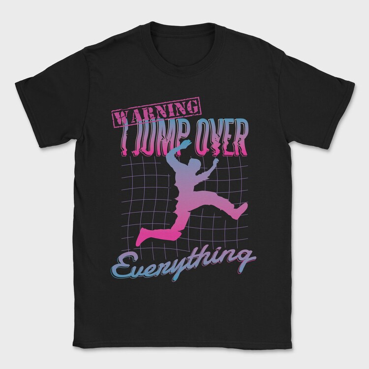 Retrowave Parkour Jump, Tricou Barbati (Unisex)