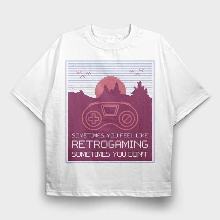 Retrogaming, Tricou Oversize Barbati (Unisex)