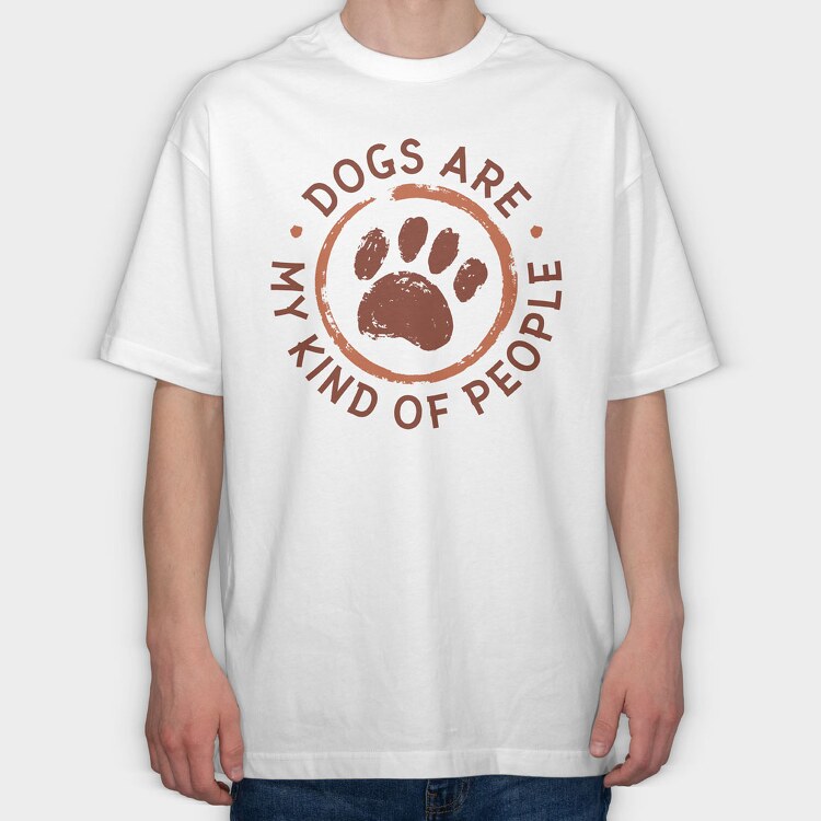 Dog Fingerprint, Tricou Oversize Barbati (Unisex)