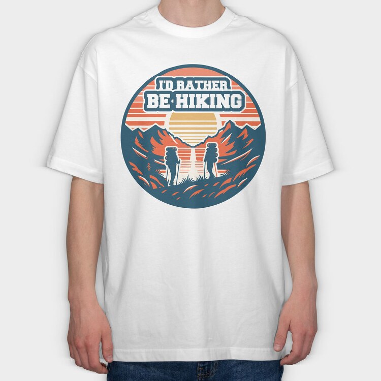 Retro Hiking Be Hiking Adventure, Tricou Oversize Barbati (Unisex)