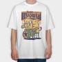 Cat Drummer 2, Tricou Oversize Barbati (Unisex)
