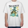 Cat Drummer 3, Tricou Oversize Barbati (Unisex)