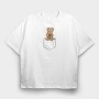 Dog Pocket, Tricou Oversize Barbati (Unisex)
