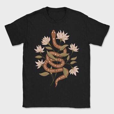 Snake and Flowers, Tricou Barbati (Unisex)