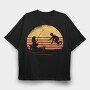 Mermaid Is Fishing, Tricou Oversize Barbati (Unisex)