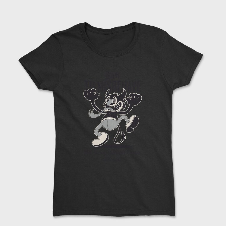 Retro Devil Halloween Cartoon, Tricou Femei