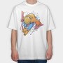 Retro Ski Triangle, Tricou Oversize Barbati (Unisex)