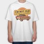 Retro Convertible Classic Car, Tricou Oversize Barbati (Unisex)