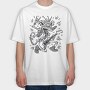 Rat Guitar Rock, Tricou Oversize Barbati (Unisex)