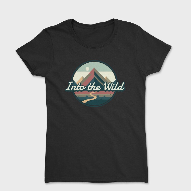 Retro Minimalist Vintage Landscape, Tricou Femei