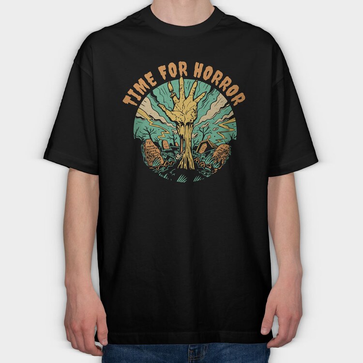 Zombie Hand Time for Horror, Tricou Oversize Barbati (Unisex)