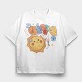 Milky Way Cartoon, Tricou Oversize Barbati (Unisex)