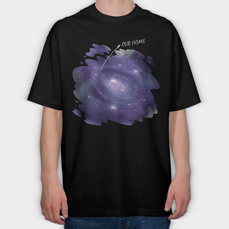 Milky Way, Tricou Oversize Barbati (Unisex)