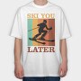 Retro Ski Sky Quote, Tricou Oversize Barbati (Unisex)