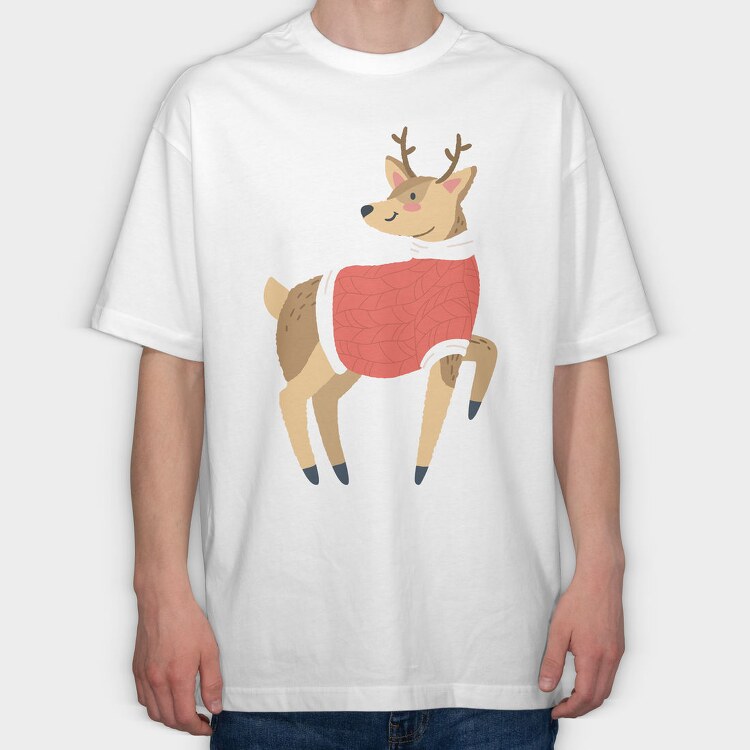 Reindeer Sweater, Tricou Oversize Barbati (Unisex)