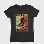 Retro Ski Sky Quote, Tricou Femei