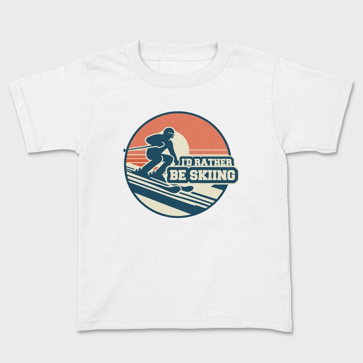 Retro Skiing Enthusiast Be Skiing, Tricou Copii