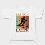 Retro Ski Sky Quote, Tricou Copii