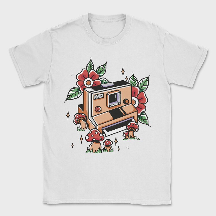 Retro Polaroid Camera Traditional Tattoo, Tricou Barbati (Unisex)