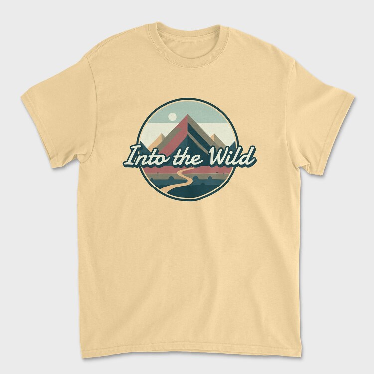 Retro Minimalist Vintage Landscape, Tricou Barbati (Unisex)