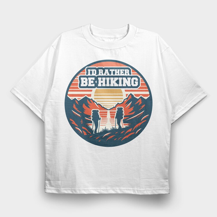 Retro Hiking Be Hiking Adventure, Tricou Oversize Barbati (Unisex)