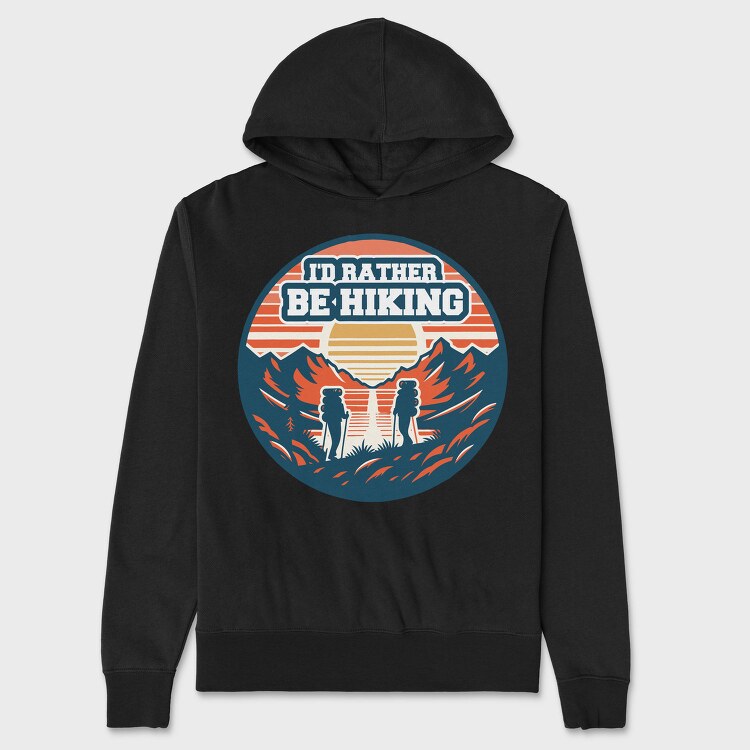 Retro Hiking Be Hiking Adventure, Hanorac Oversize Barbati (Unisex)