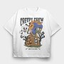 Retro Ghost Halloween Creepy Crew, Tricou Oversize Barbati (Unisex)