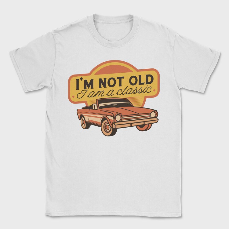 Retro Convertible Classic Car, Tricou Barbati (Unisex)