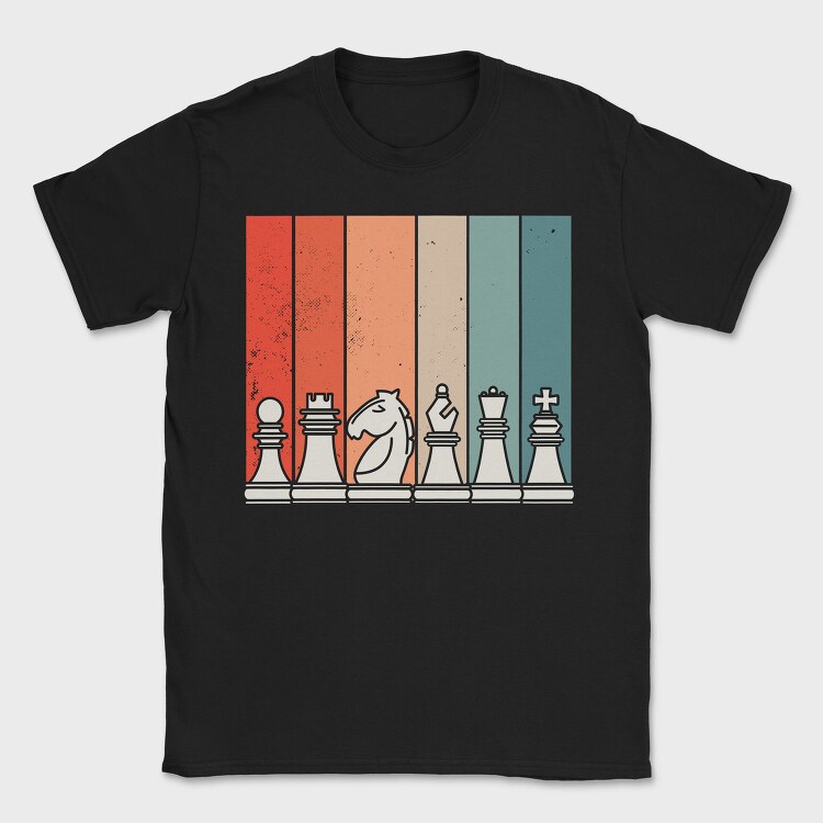 Retro Chess, Tricou Barbati (Unisex)