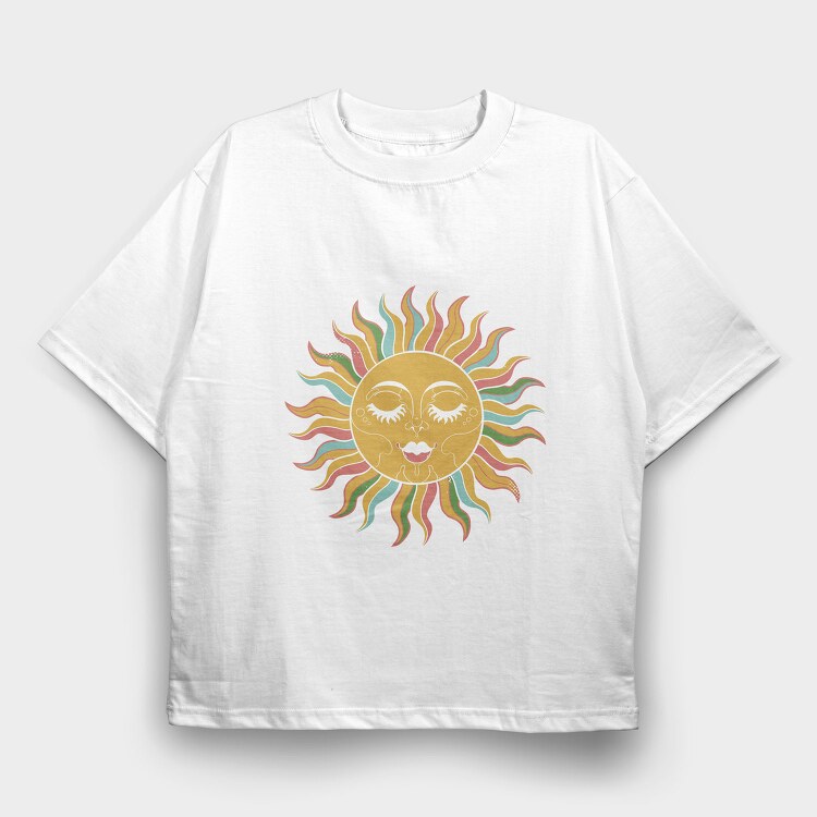Resting Witchy Face Sun, Tricou Oversize Barbati (Unisex)