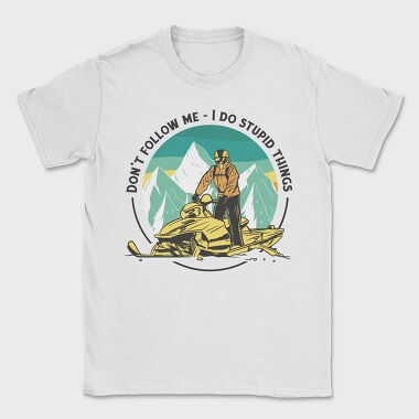 Snowmobiler Retro Sunset, Tricou Barbati (Unisex)