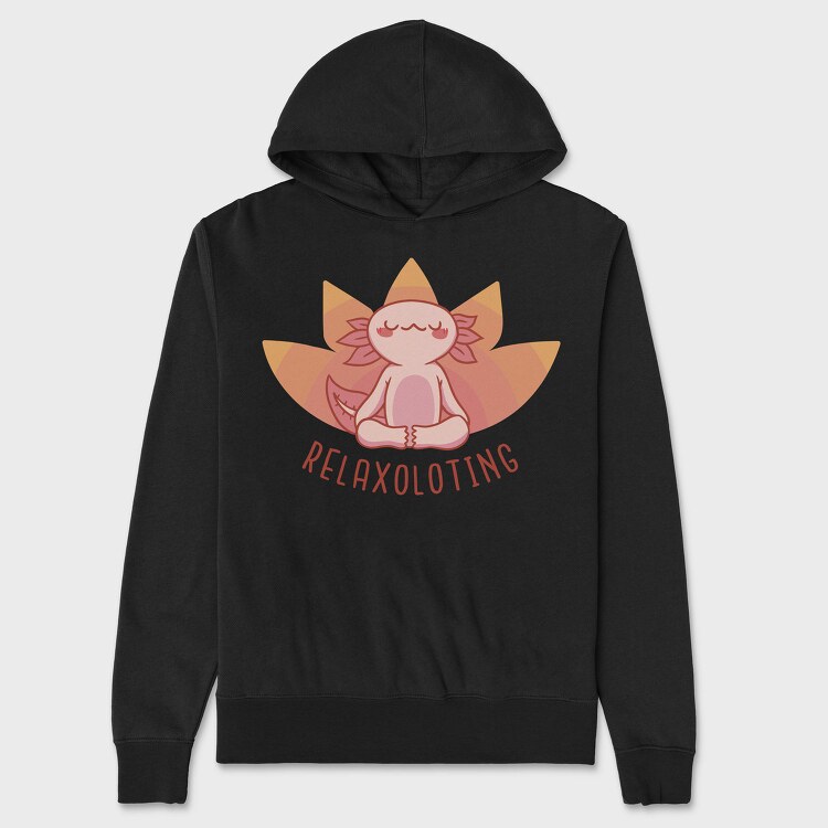 Relax Axolotl Yoga, Hanorac Oversize Barbati (Unisex)