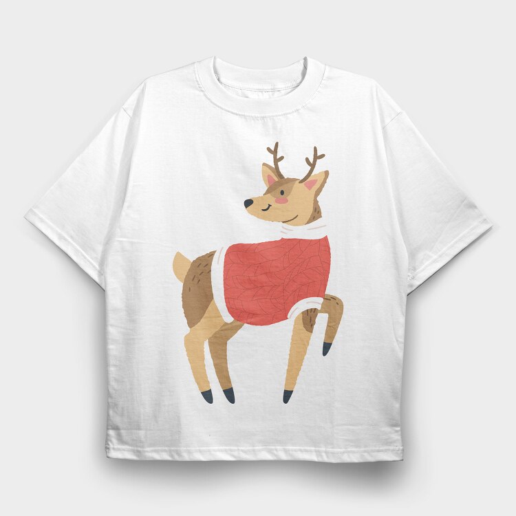 Reindeer Sweater, Tricou Oversize Barbati (Unisex)