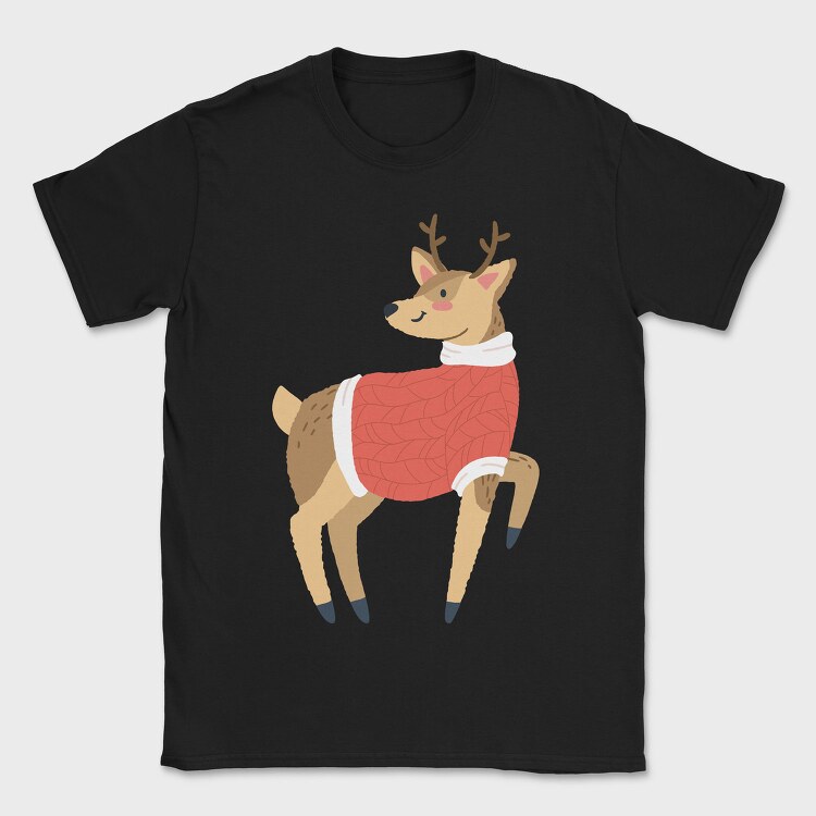 Reindeer Sweater, Tricou Barbati (Unisex)